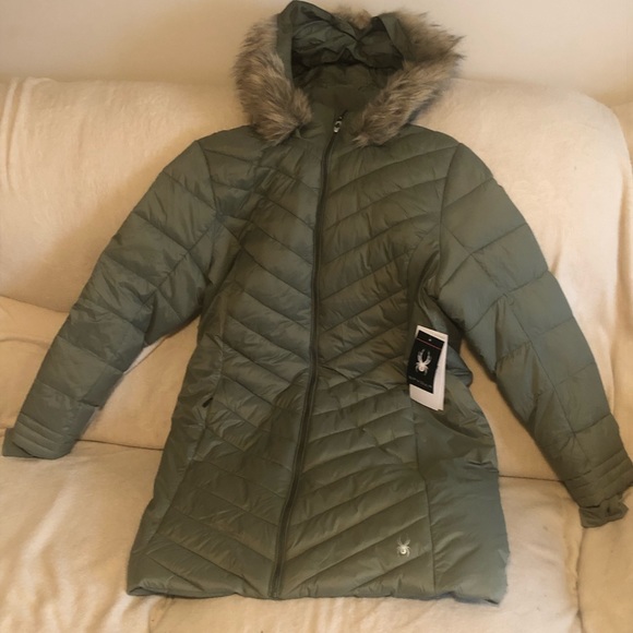 Spyder Jackets & Blazers - NWT SPYDER $229 Boundless Womens Long Puffer Coat Jacket “Sage”Color SZ XL